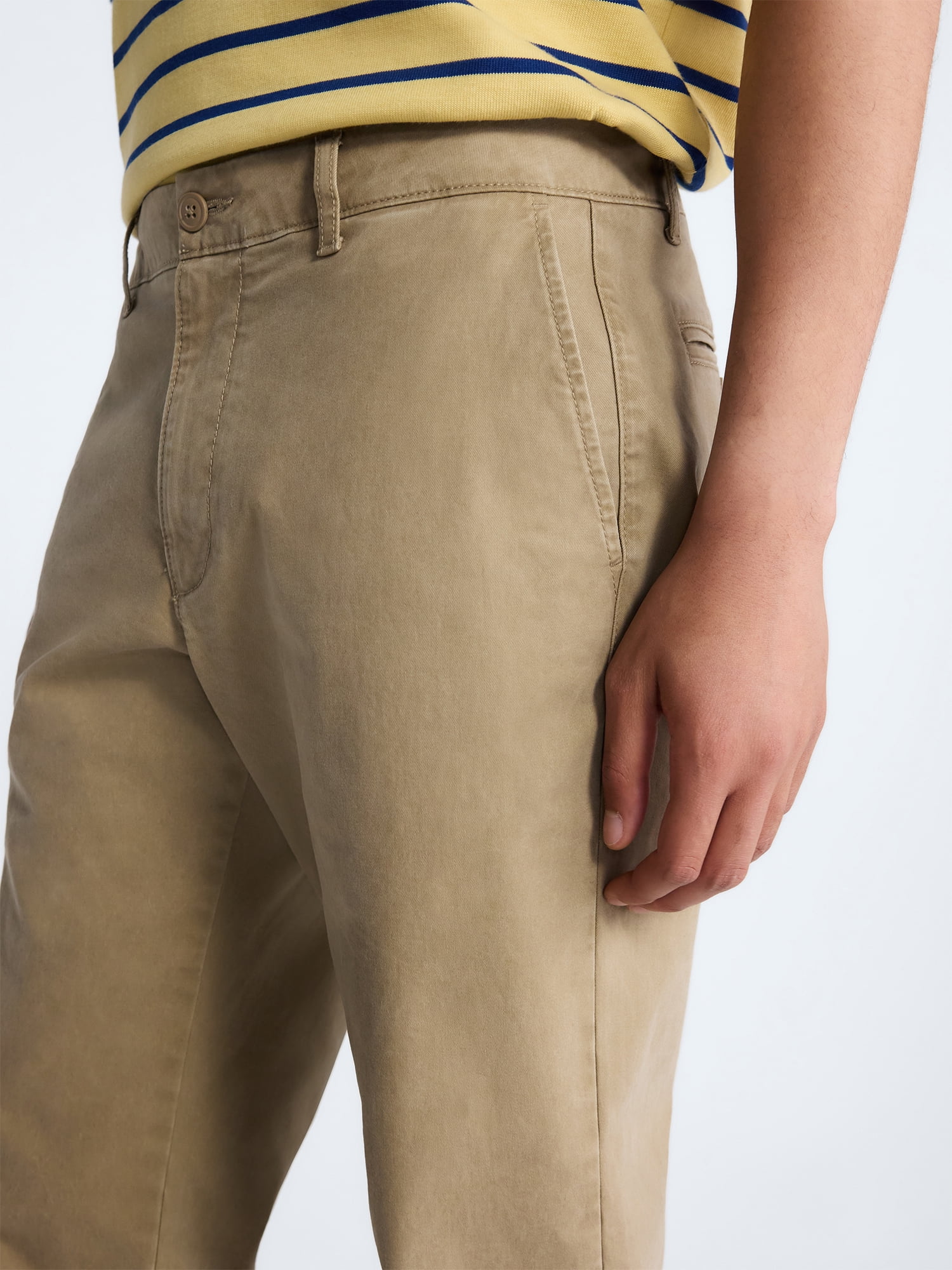 Free Assembly Men's Straight Fit Chino Pants, Waist Sizes 29-40