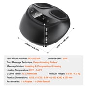 Foot massager with hot acupressure deep kneading compression function, suitable for feet, mens and womens gifts, suitable for mens size 12.