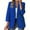 Blue, variant on BXINGOHAI Women's Summer Linen Blazer 3/4 Sleeve Lightweight Slim Elegant Casual Work Jacket with Pockets Blue 2XLL