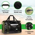 thumbnail image 4 of Sac de Sport Imperméable 60L Extra Grand / Sac de Sport Sec Robuste avec Sangles de Compression Durables et Poignées pour Pagaie de Surf, Plongée, Planche à Neige, Kayak Ou Moto par Cor Surf, 4 of 4