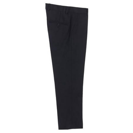 Mens Formal Pants - Boys Black Flat Front Formal Special Occasion Dress Pants 8-18