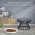 thumbnail image 7 of Ceramic Cat Bowl with Metal Stand Raised Cat Bowls Elevated Kitten Dish Pet Food and Water Feeding Station for Indoor Kitty Puppy Small Dog - type:style1, 7 of 7