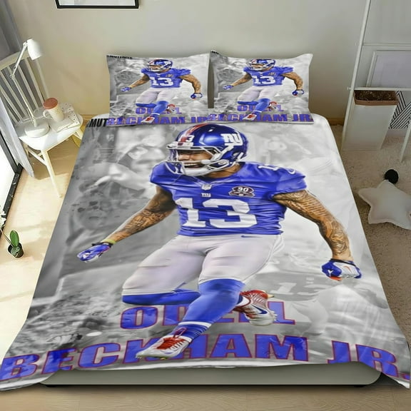 Odell Beckham Jr. thin bedding set has an iconic print,One duvet cover and two pillowcases.35" x 75"(90*190cm)
