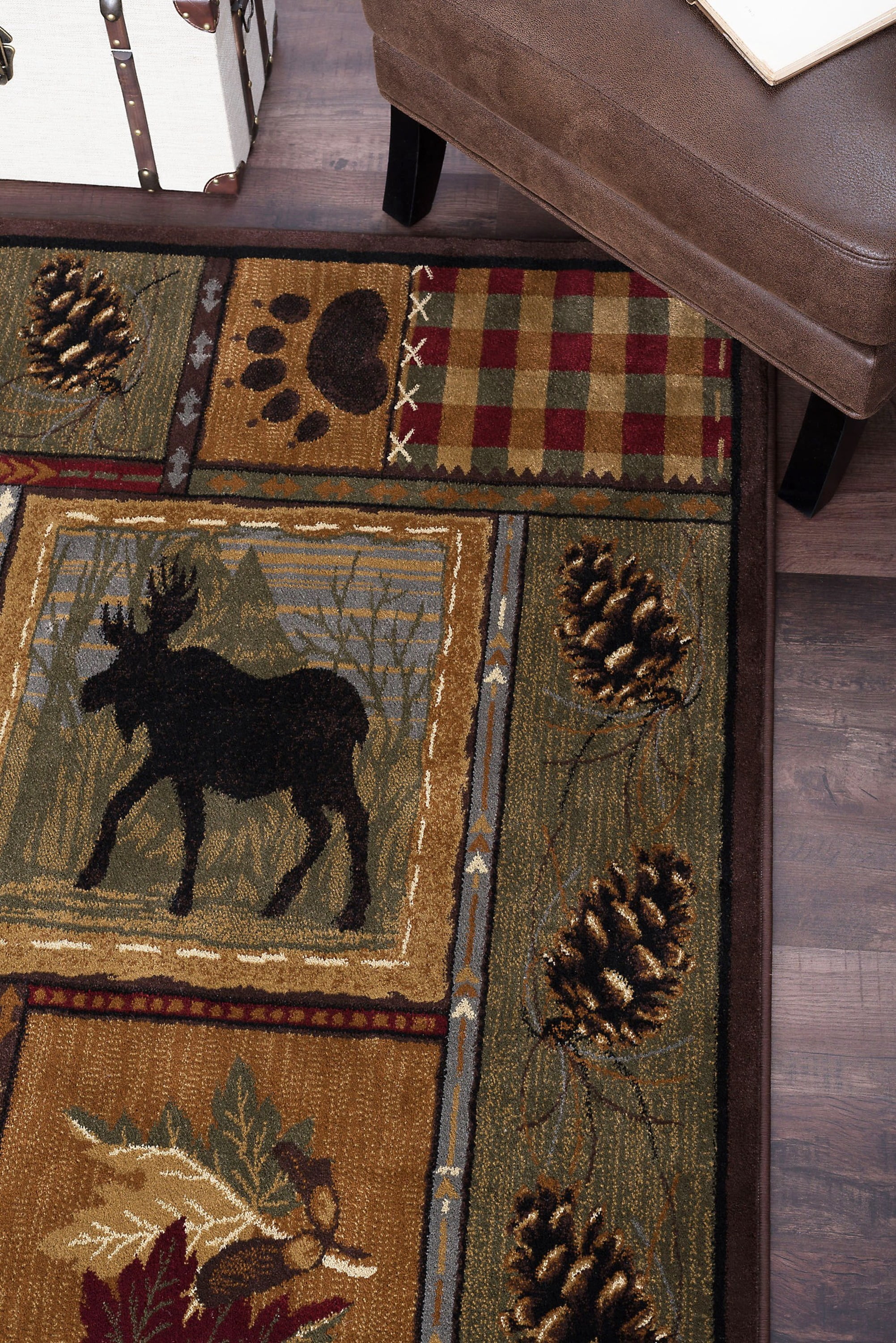 Nature Novelty 5' x 7' Multi-Color Polypropylene Indoor Area Rug