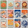 thumbnail image 2 of Póster de comida vintage con huevos, tocino, espaguetis, panqueques, mariscos y queso, pintura en lienzo, arte de pared, imagen para cocina, restaurante, decoración del hogar, 2 of 5