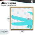 thumbnail image 4 of Stupell Industries Contemporary Electric Blue Crocodile Gold Floating Frame Canvas Art, 25 x 25, by Carla Daly, 4 of 8