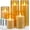 Gold, variant on Flickering Flameless Candles,  Operated Candles with Remote Control and Timer,    Candle for , Christmas Decoration, , Set of 5