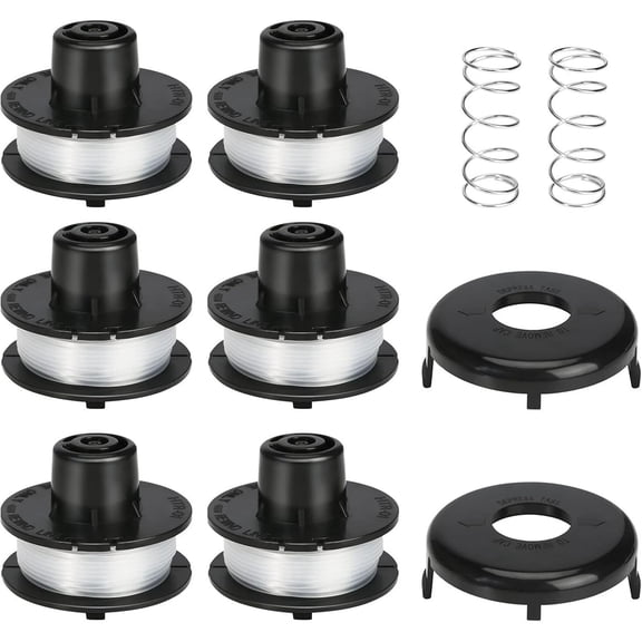 88175 Trimmer Spool Replacement Parts for Toro 51256, 51301, 51302, 51303, 51304, 51305, Replacement Spring and Spool Cap for 10" to 15" Trimmers(3 1 1), 6 Spools 2 Spring 2 Cap