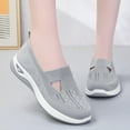 thumbnail image 2 of Women's Woven Orthopedic Breathable Soft Sole Shoes, Orthopedic Shoes for Women Men, Go Walking Slip on Diabetic Foam Sneaker Hands Free Slip in Sneakers Arch Support, Casual Comfortable, 2 of 7