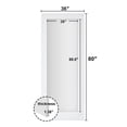 thumbnail image 2 of 36" X 80" Bathroom Solid Manufactured Wood Glass Standard Door Without Hardware Kit, 2 of 9