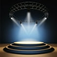 thumbnail image 5 of Opvise RGB LED Spotlight Disco Stage Bar KTV Party Dance Club Lightweight Pinspot Light Green Black Shell, 5 of 8