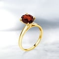thumbnail image 4 of Gem Stone King 2.13 Ct Oval Red Garnet 10K Yellow Gold Ring, 4 of 4