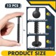 thumbnail image 4 of 60 Pcs 3 Inch Vinyl Shutter Fastener Window Panel Peg Lok Pin Pegs Screws Shutter Spikes Anchor (Black), 4 of 5