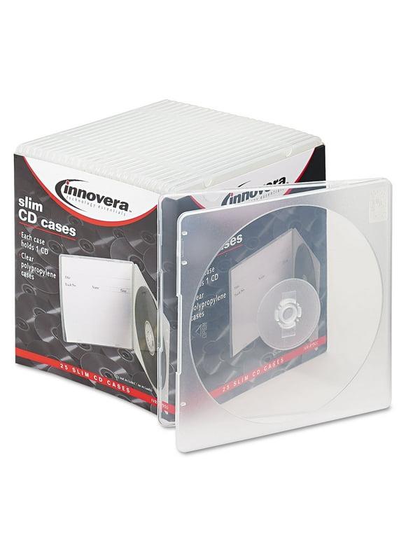 Innovera IVR81900 Slim CD Case - Clear (25/Pack)