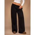 thumbnail image 5 of Women'S Wide Leg Sweatpants Baggy Drawstring High Waisted Joggers Lounge Sweat Pants with Pockets Black XL, 5 of 9