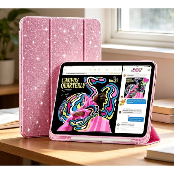 Case for iPad 11th Generation 11-inch 2025 A16 & iPad 10th Generation 10.9-inch 2022, Watermelon Red Shockproof Cover with Auto Sleep Wake Function and Apple Pencil Holder