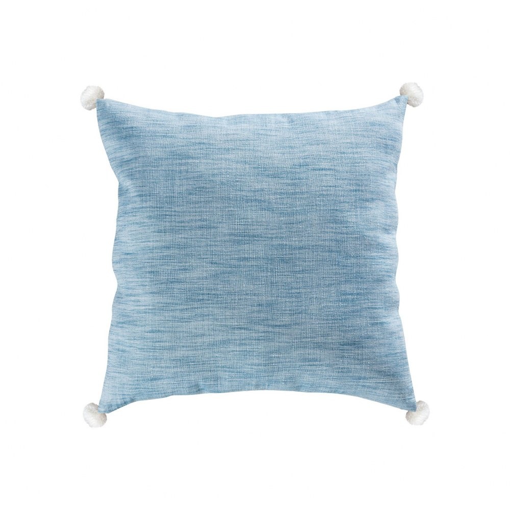 Solid Blue Throw 20x20inch Pillow Cover Only Azure ColorsPillow
