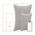 thumbnail image 4 of Ntbay 2 Pack Microfiber Soft Tiny Pillows, Machine Washable Travel Pillows, 11" x 7", Light Gray, 4 of 5