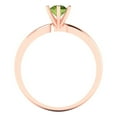 thumbnail image 4 of Clara Pucci 14K Rose Gold 0.5ct Peridot Solitaire Ring for Women, 4 of 8