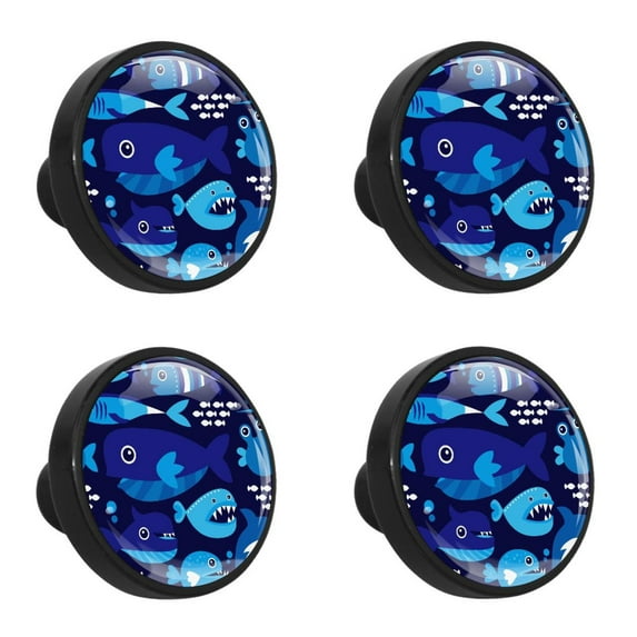 4 Pcs Whale Knobs for Kitchen Cabinet Cupboard Dresser Bookcase Drawer Pulls Handles Round Home Decor