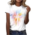 thumbnail image 3 of Zedker Easter Shirts for Women Happy Easter Day Tee Cute Bunny Rabbit Tshirt Floral Flower Casual Short Sleeve Tops Multicolor XL, 3 of 5
