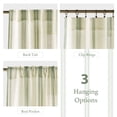 thumbnail image 4 of NICETOWN Linen Curtains for Bedroom, Striped Semi Sheer Curtains Light Filtering Privacy Farmhouse Back Tab Drapes for Living Room, Grass Green, 52"x96", 2 Panels, 4 of 8