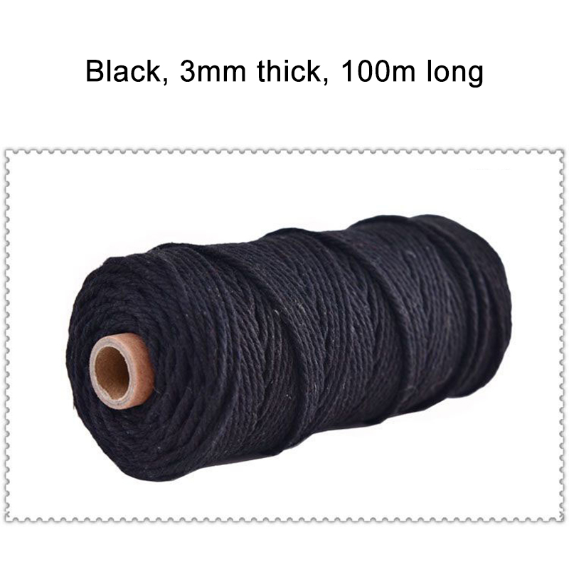 3mm Thickness Cotton Cord Colorful Rope Beige Twisted Craft Diy Home Textile Decorative Supply Macrame String Walmart Com Walmart Com