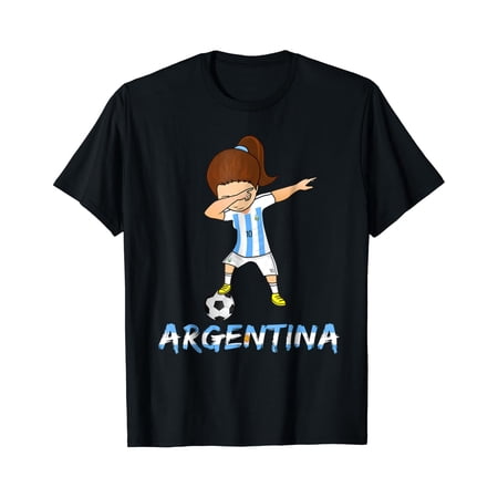 Dabbing Argentina Shirt, Soccer Girl 2018 Football Jersey