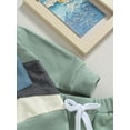thumbnail image 5 of Inevnen Toddler Baby Boy Clothes Fall Winter Outfits Color Block Hoodie Sweatshirt Tops Jogger Pants Set, 5 of 8