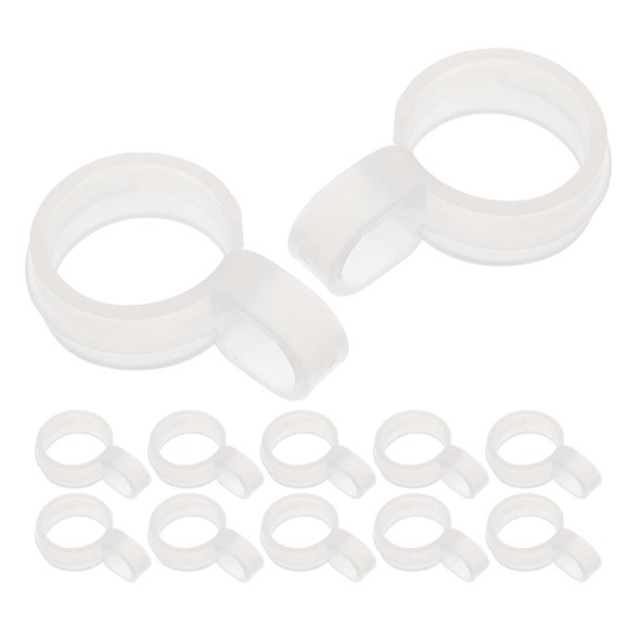 ETEREAUTY 30Pcs Windproof Hanger Hooks White Plastic Clothes Hanger Buckle Clips for Home Closet Rods