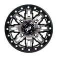 thumbnail image 5 of (4 Pack) 4/110 Tusk Teton Beadlock Wheel 14x7 5.0 + 2.0 Machined/Black For Honda Rancher 420 4x4 2007-2021,2023-2024, 5 of 7