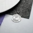 thumbnail image 2 of Picturesongold.Com Saint Queen Algifu Edgira Medal Necklace Pendants Adult-2/3in Dime 14k White Gold, 2 of 7