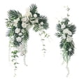 thumbnail image 4 of Set of 2 Silk Rose/Hydrangea/Lily of The Valley Wedding Arch Flowers with Turtle Leaves, Large Artificial Wedding Arch Flowers Kits Greenery Arch Garlands Floral Arrangement Swag,, 4 of 7