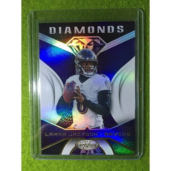 LAMAR JACKSON PRIZM REFRACTOR INSERT CARD JERSEY #8 RAVENS 2019 Panini Certified