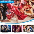 thumbnail image 7 of Uxcell Women's Belly Dance Hip Scarf with Sequins Triangle Wrap Skirts Waist Chain for Music Festival Party Costume Red, 7 of 7