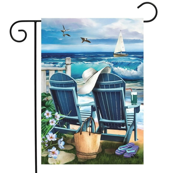 Briarwood Lane Seaside Escape Summer Garden Flag