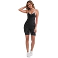 thumbnail image 5 of DARING DIVA Women's Colorblock Ice Silk Spaghetti Straps V Neck Tank Top S Black, 5 of 6
