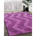 thumbnail image 3 of Ahgly Company Machine Washable Indoor Rectangle Transitional Heliotrope Purple Area Rugs, 7' x 10', 3 of 7