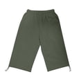 thumbnail image 6 of Casual Pants for Women Women's Summer Loose Breathable Cotton And Linen Quarter Pants With Back Pockets, 6 of 6