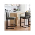 thumbnail image 1 of Ourlova 24 Inch Home Bar Stools 2 Pack Counter Height Bar Stools With Back Modern PU Leather Barstools For Kitchen Island Upholstered Bar Chair With Black Metal Frame Footrest, 1 of 9