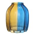 thumbnail image 1 of Jarrón de cristal Jaky-Global, 20 cm, bicolor, azul dorado, 1 of 6