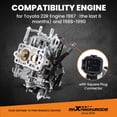 thumbnail image 2 of maXpeedingrods Carburetor TOY-507 W/Square Plug For Toyota 22R Pickup Engine 88-90 21100-35463, 2 of 9