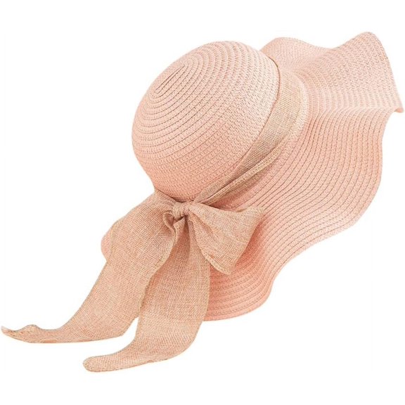 Women Floppy Sun Hat with Wide Brim, Foldable Roll-Up Straw Beach Hat Summer Hat for Travel