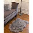 thumbnail image 3 of 24" x 36" x 1.5" Gray Sheepskin Faux Fur Single - Area Rug, 3 of 5