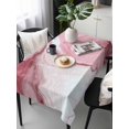 thumbnail image 6 of Pink Marble Table Cloth, Waterproof Tablecloth for Rectangle Tables, Summer Ocean Wave Red Ombre Reusable Washable Fabric Table Cover for Restaurant Kitchen Dining Tables 54"x108", 6 of 9
