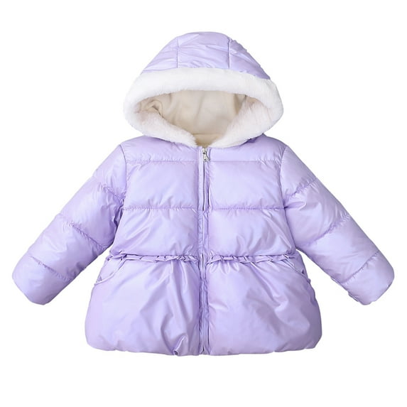URMAGIC Toddler Little Kid Girls Down Fleece Hooded Coat Winter Warm Jacket