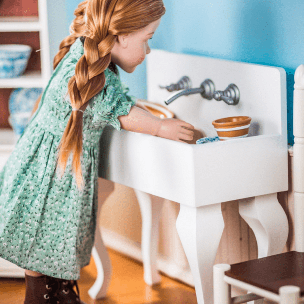 The Queen S Treasures 18 Inch Doll Furniture Authentically Styled 1930 S Fully Assembled Vintage Style Wooden Kitchen Sink Compatible With American Girl Dolls Walmart Com Walmart Com