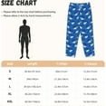 thumbnail image 2 of PISONIC Blue Sharks Printed Women's Pajama Pants, Comfy Pajama Bottoms With Pockets&Drawstring, 2 of 7