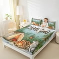 thumbnail image 5 of Feelyou Adventure Camping Child Twin Sheet Sets, Cartoon Wildlife Wolf Twin Fitted Sheet, Rustic Farmhouse Flat Sheet, Lightweight Room Decor, 3-Piece, 5 of 8