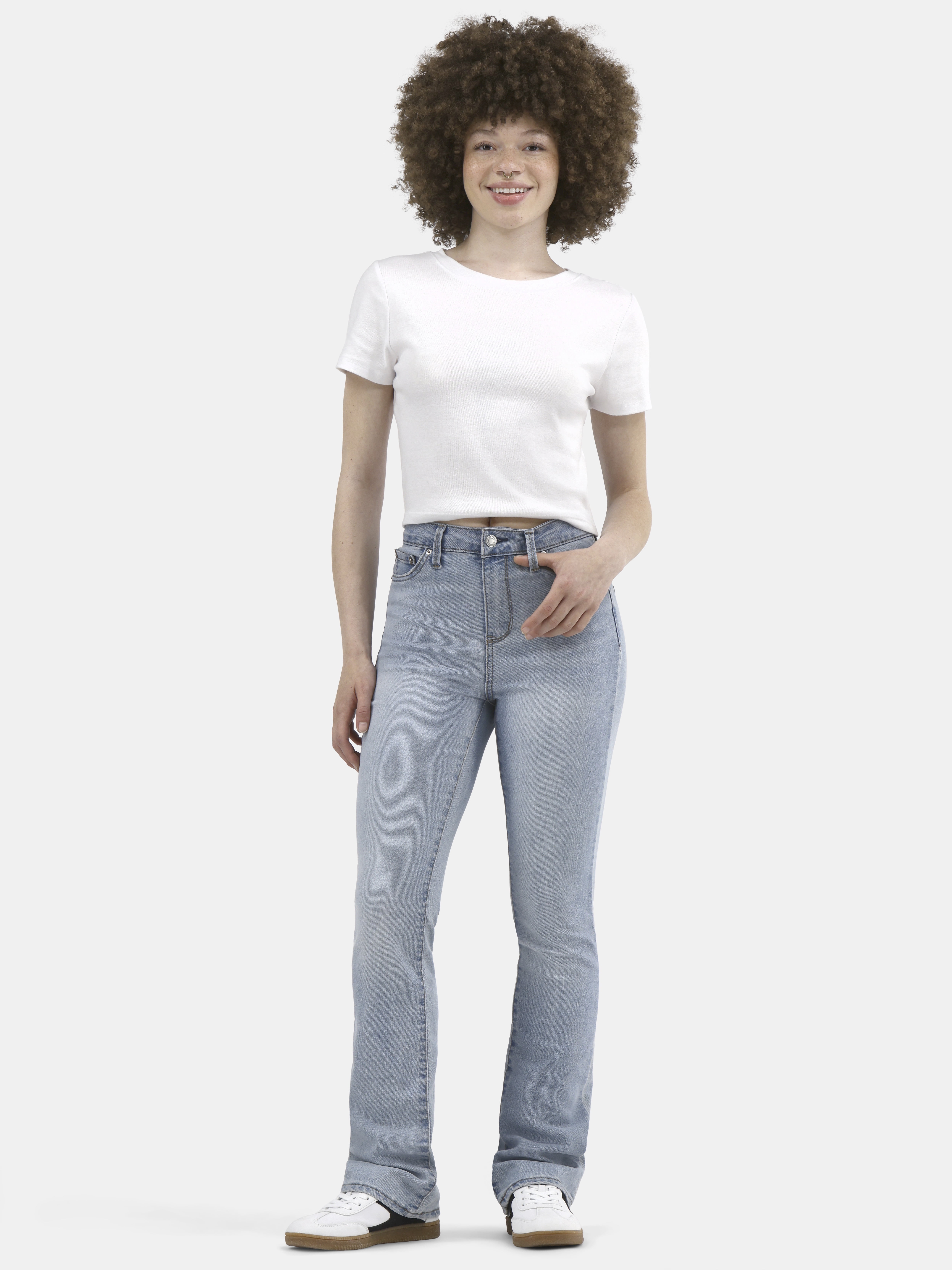 No Boundaries Mid Rise Bootcut Jeans, Women's, 2-Pack, Sizes 00-20